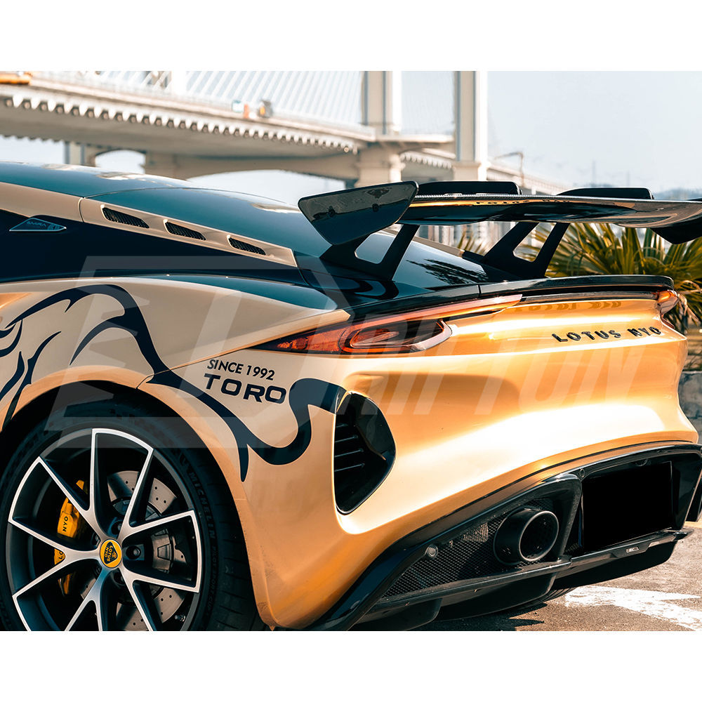 GT Style Dry Carbon Fiber Rear Spoiler Wing For Lotus Emira