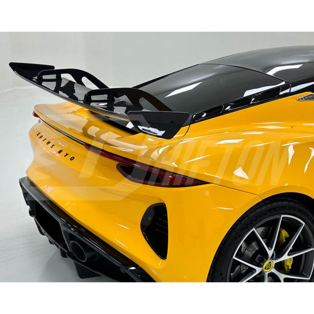 GT Style Dry Carbon Fiber Rear Spoiler Wing For Lotus Emira