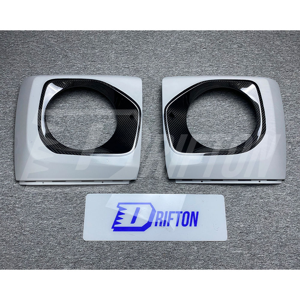 TopCar Style Dry Carbon Fiber Headlight Cover Trim For Mercedes Benz G-Class W465 G63 AMG 2024-ON