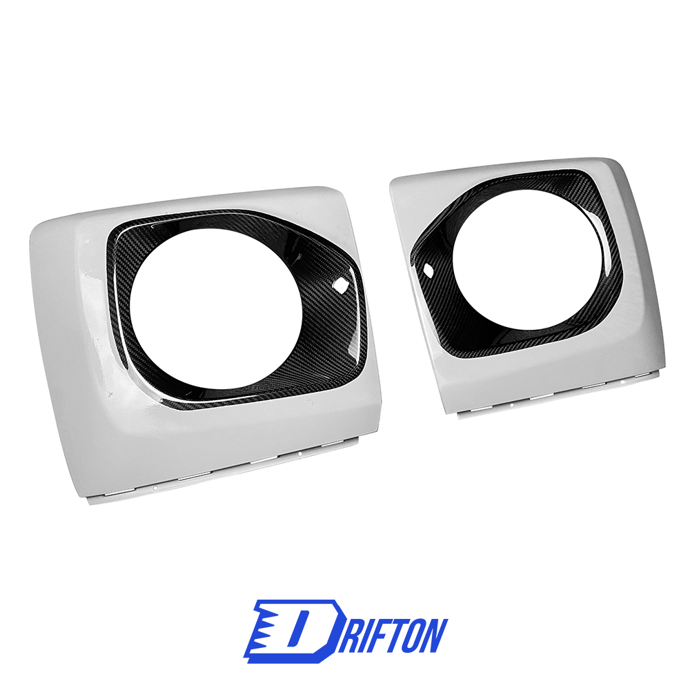 TopCar Style Dry Carbon Fiber Headlight Cover Trim For Mercedes Benz G-Class W465 G63 AMG 2024-ON