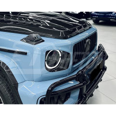TopCar Style Dry Carbon Fiber Headlight Cover Trim For Mercedes Benz G-Class W465 G63 AMG 2024-ON