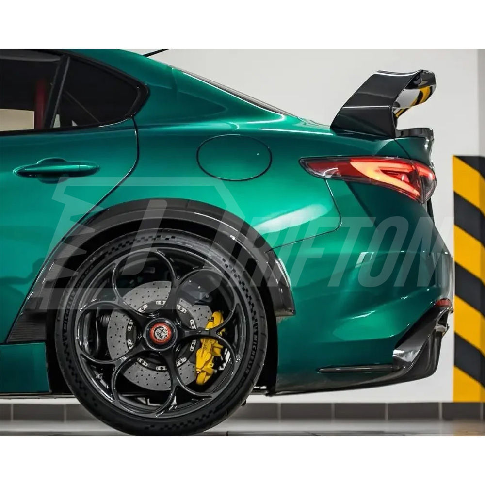 GTAM Adjustable Style Dry Carbon Fiber Rear Spoiler GT Wing For Alfa Romeo Giulia 2016-2023