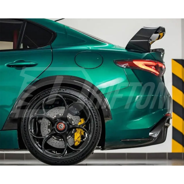 GTAM Adjustable Style Dry Carbon Fiber Rear Spoiler GT Wing For Alfa Romeo Giulia 2016-2023