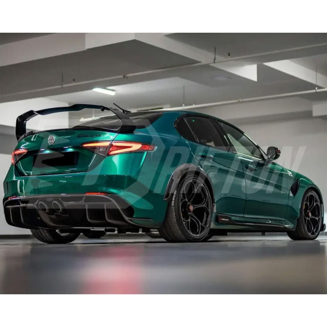 GTAM Adjustable Style Dry Carbon Fiber Rear Spoiler GT Wing For Alfa Romeo Giulia 2016-2023