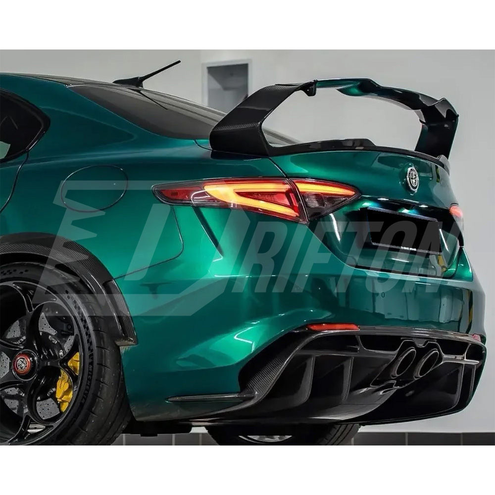 GTAM Adjustable Style Dry Carbon Fiber Rear Spoiler GT Wing For Alfa Romeo Giulia 2016-2023