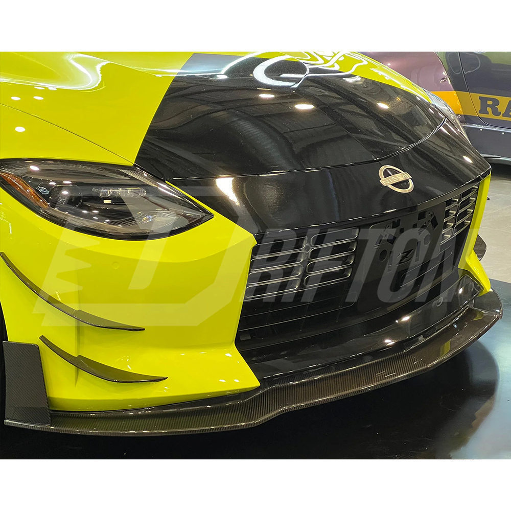 RS Style Dry Carbon Fiber Front Bumper Canards For Nissan Z Fairlady 400Z RZ34 2022+