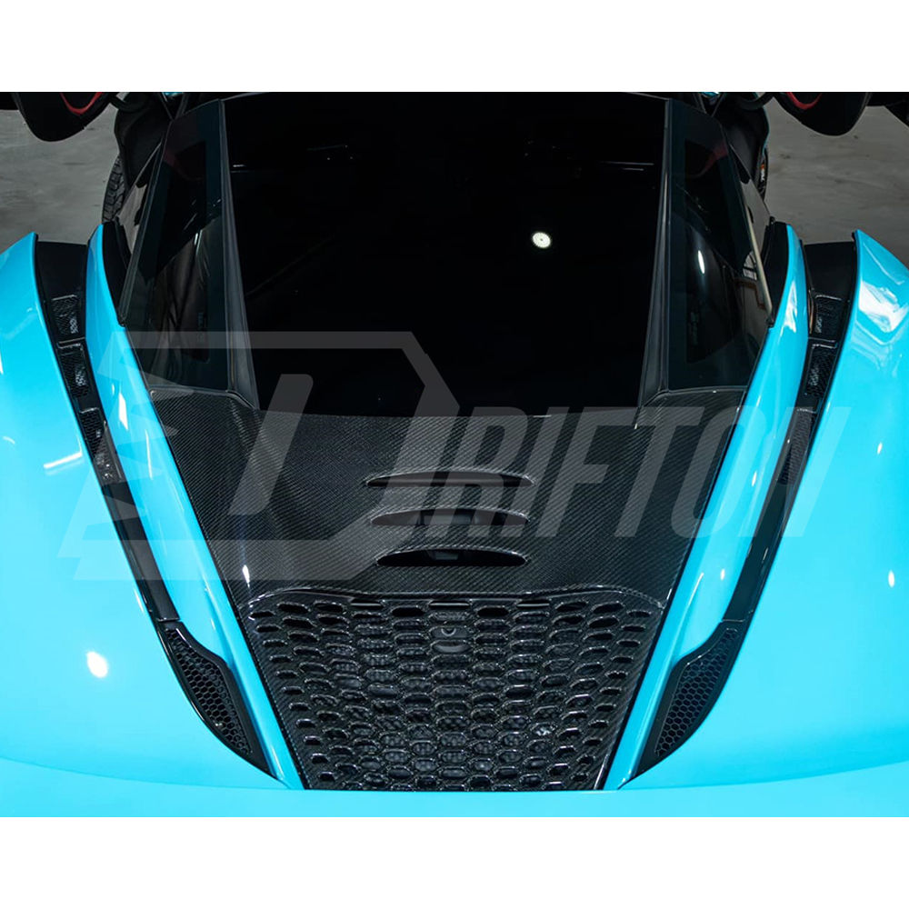 765LT Style Dry Carbon Fiber Rear Engine Cover Lid For Mclaren 720S Coupe 2017-2023