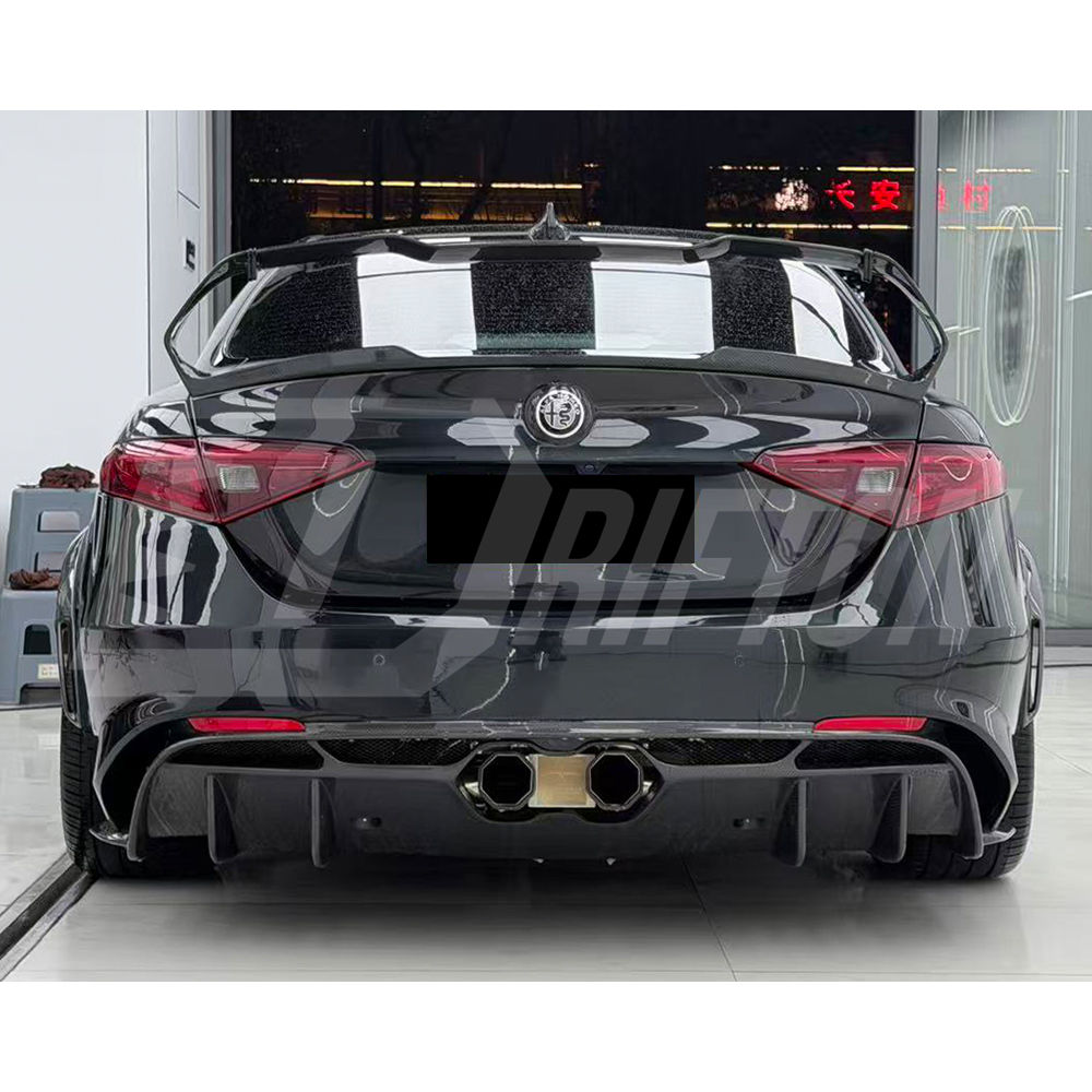 GTAM Adjustable Style Carbon Fiber Rear Spoiler GT Wing For Alfa Romeo Giulia 2016-2023