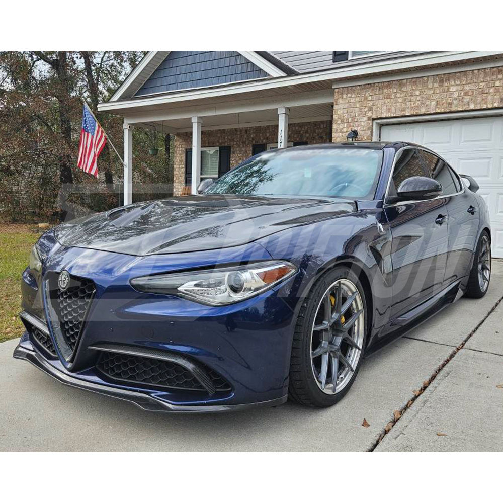 GTAM Style Carbon Fiber Engine Hood For Alfa Rome Giulia & Quadrifoglio 2016-2023 (8)