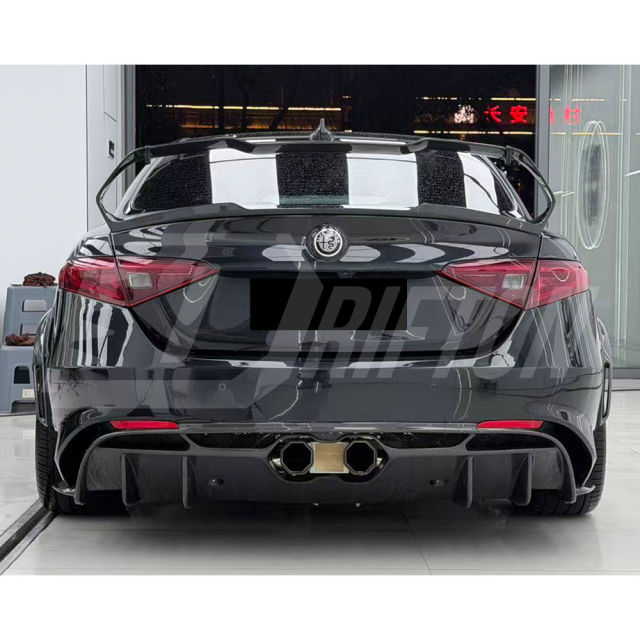 GTAM Adjustable Style Carbon Fiber Rear Spoiler GT Wing For Alfa Romeo Giulia 2016-2023