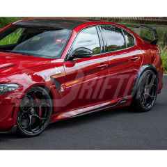 GTAM Style Dry Carbon Fiber Side Skirt For Alfa Romeo Giulia Quadrifoglio 2016-2023
