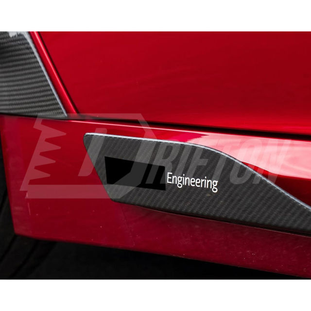 GTAM Style Dry Carbon Fiber Side Skirt For Alfa Romeo Giulia Quadrifoglio 2016-2023