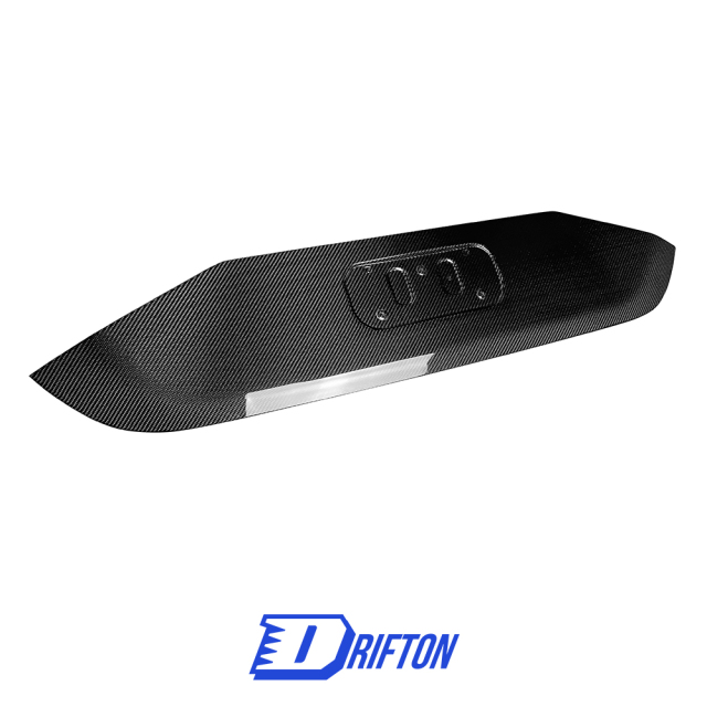 Carbon Fiber Trunk Central Trim License Plate For Alfa Romeo Giulia Quadrifoglio 2016-2023