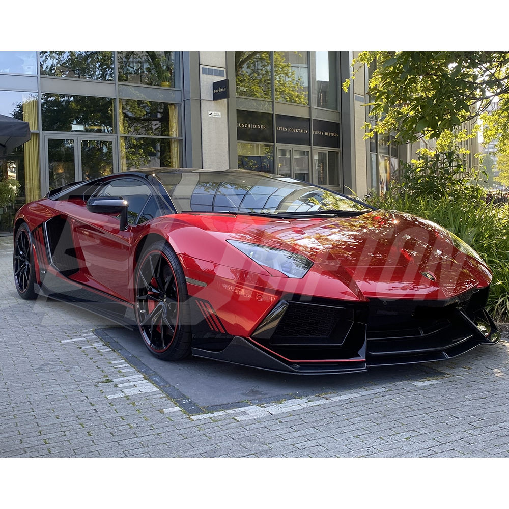 H Vorsteiner Style Carbon Fiber Front Lip For Lamborghini Aventador LP700-4 2011-2015