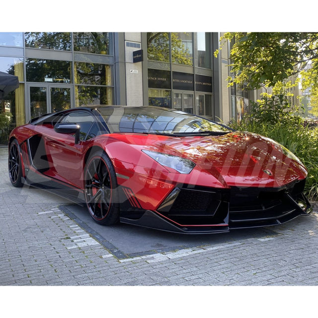 H Vorsteiner Style Carbon Fiber Front Lip For Lamborghini Aventador LP700 2011-2015