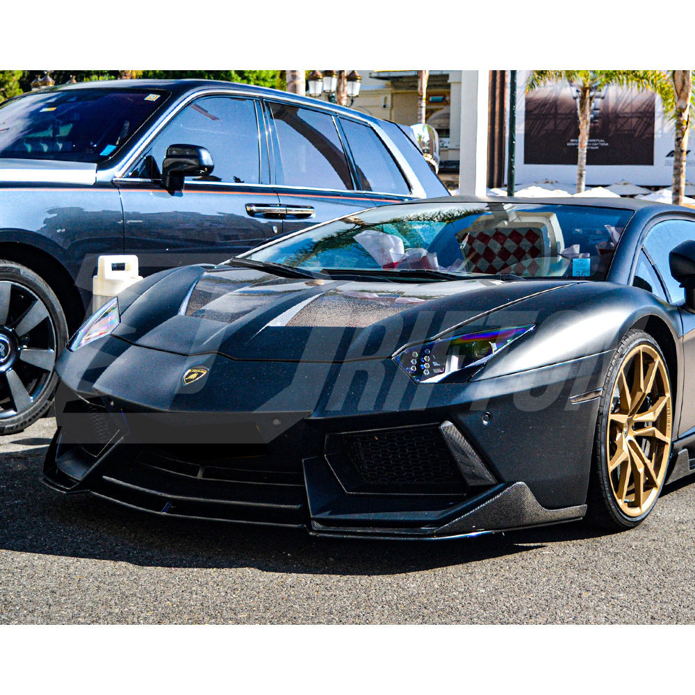 H Vorsteiner Style Carbon Fiber Front Lip For Lamborghini Aventador LP700 2011-2015