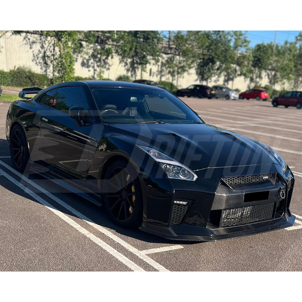 Front Bumper Headlight (Smoked Black) For Nissan R35 GTR 2008-2026