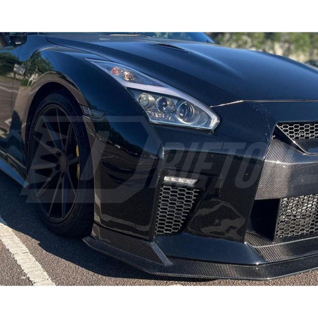 Front Bumper Headlight (Smoked Black) For Nissan R35 GTR 2008-2026