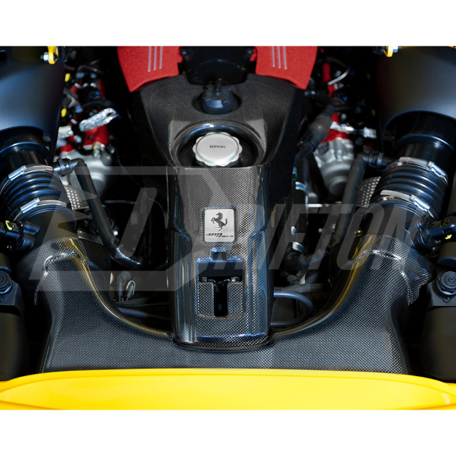 Capristo Style Dry Carbon Fiber Engine Bay Airbox Cover For Ferrari 488 GTB 2015-2018