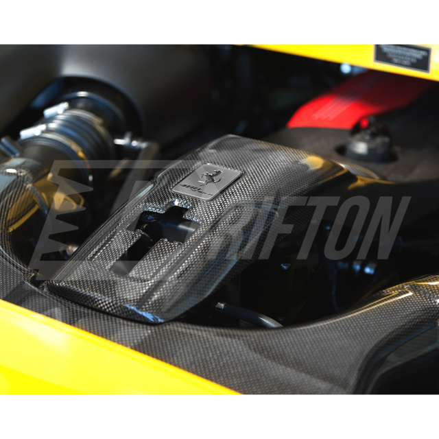 Capristo Style Dry Carbon Fiber Engine Bay Airbox Cover For Ferrari 488 GTB 2015-2018