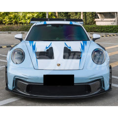 GT3RS Style Dry Carbon Fiber Hood Bonnet For Porsche 911 992 Carrera & Turbo S 2019-2023