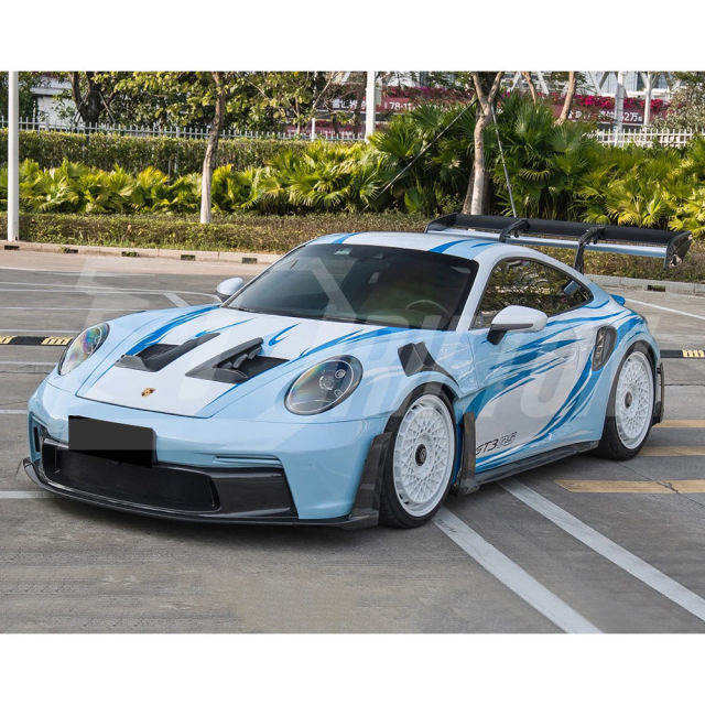 GT3RS Style Dry Carbon Fiber Hood Bonnet For Porsche 911 992 Carrera & Turbo S 2019-2023