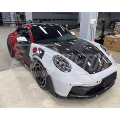 GT3RS Style Dry Carbon Fiber Hood Bonnet For Porsche 911 992 Carrera & Turbo S 2019-2023
