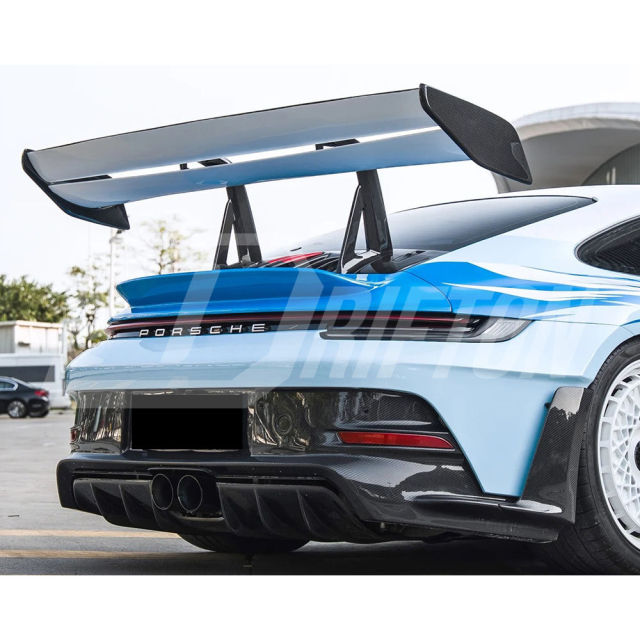 GT3RS Style Dry Carbon Fiber Rear Spoiler GT Wing For Porsche 911 992 Carrera & Turbo S 2019-2023