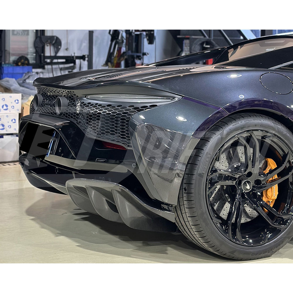 Novitec Style Dry Carbon Fiber Rear Bumper Side Blades Cover Plate For Mclaren Artura 2023+
