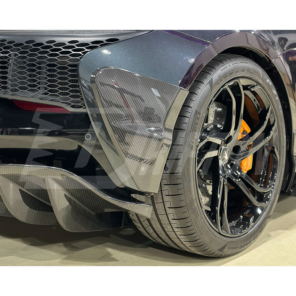 Novitec Style Dry Carbon Fiber Rear Bumper Side Blades Cover Plate For Mclaren Artura 2023+