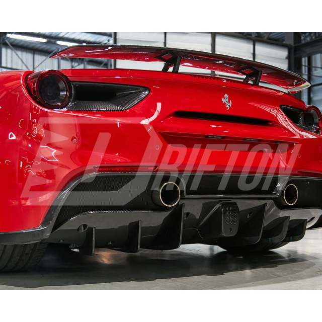 Novitec Style Dry Carbon Fiber Rear Light Cover For Ferrari 488 GTB Spider 2015-2018