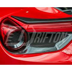 Novitec Style Dry Carbon Fiber Rear Light Cover For Ferrari 488 GTB Spider 2015-2018