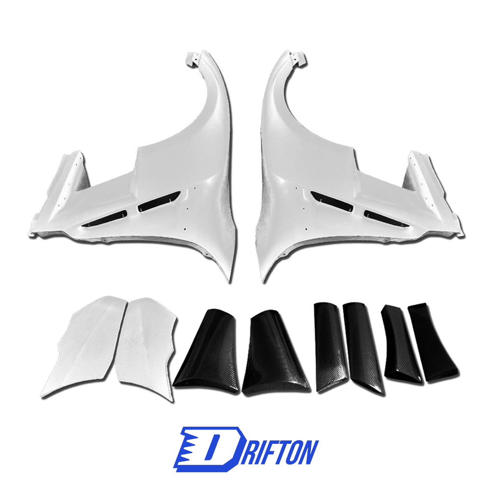 Varis 13 Ver. Style Partial Carbon Fiber Fenders For Nissan R35 GTR 2017-2023