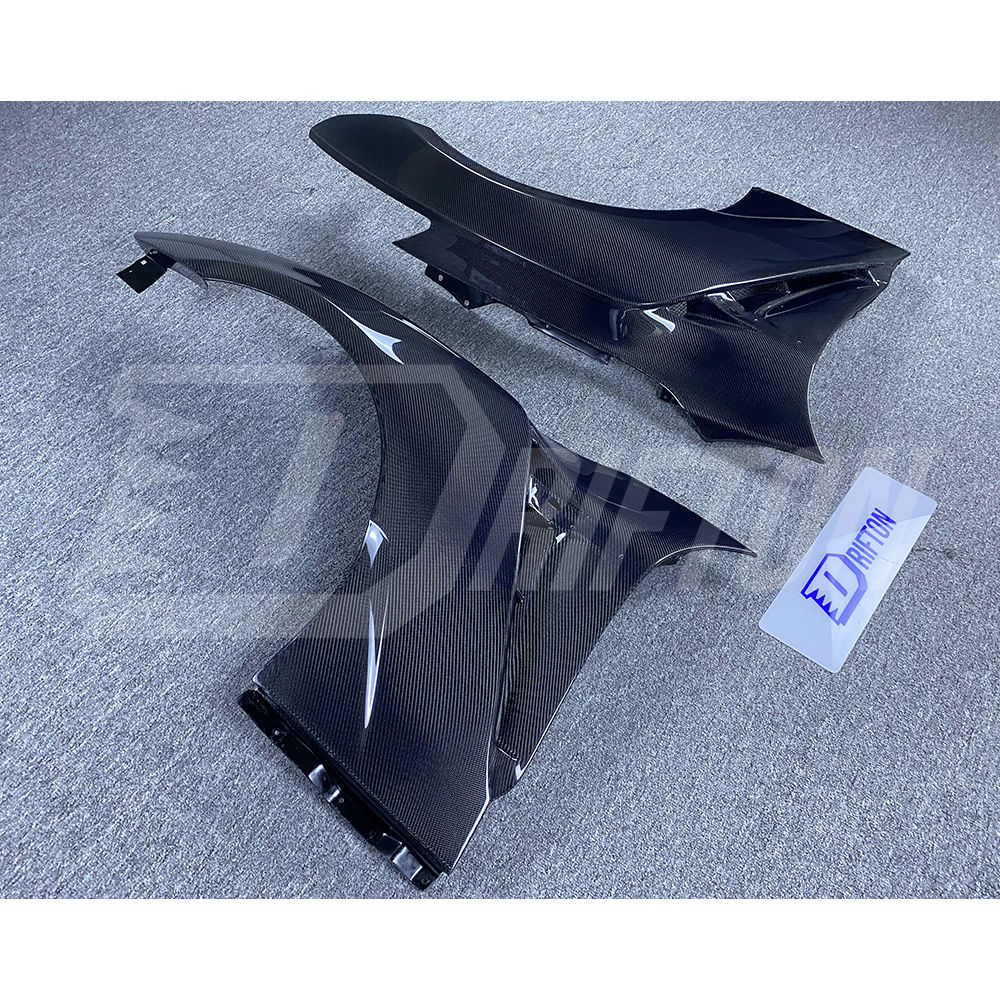 Varis 18 Ver. Style Carbon Fiber Front Fender With Bumper Extension Cover For Nissan R35 GTR 2017-2023