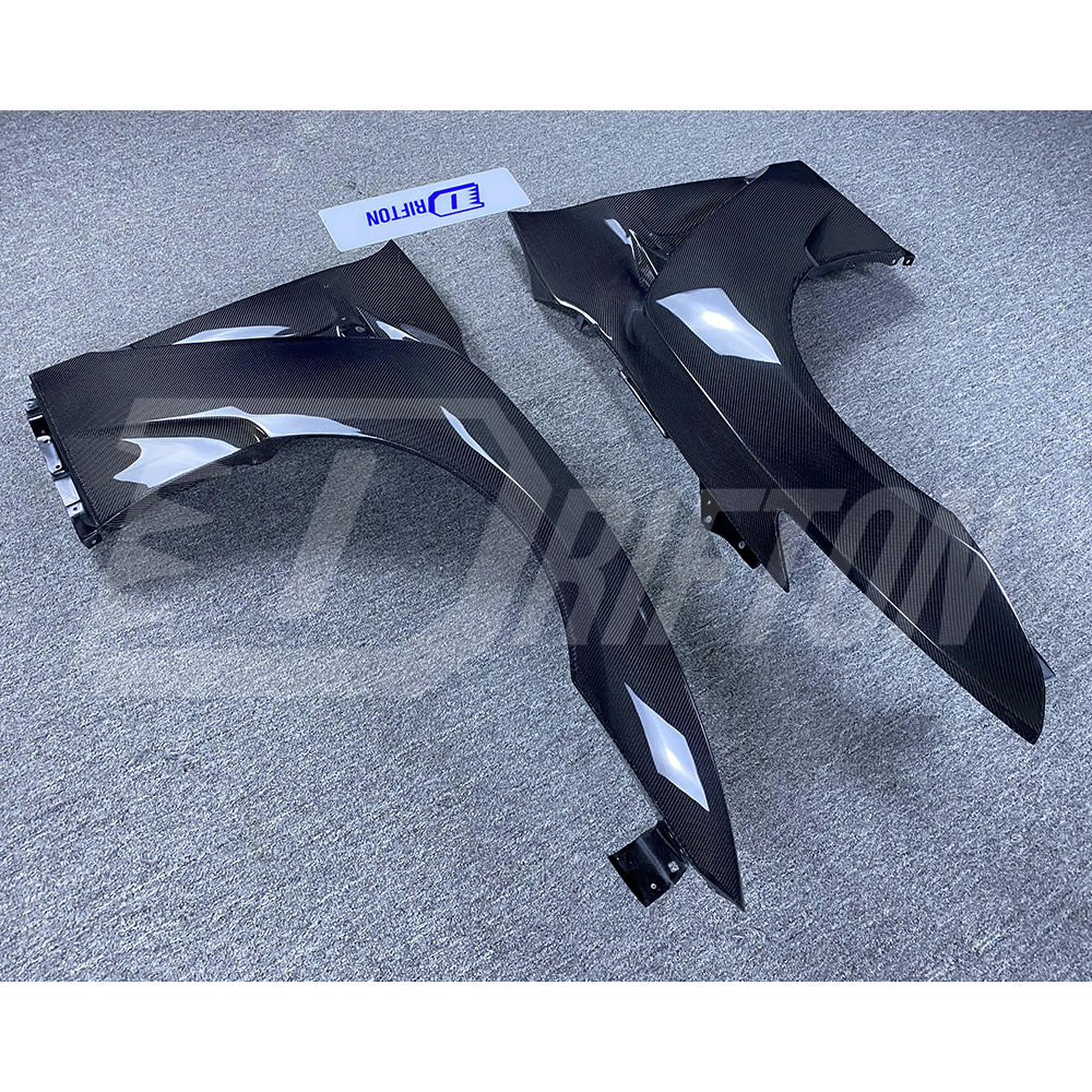 Varis 18 Ver. Style Carbon Fiber Front Fender With Bumper Extension Cover For Nissan R35 GTR 2017-2023