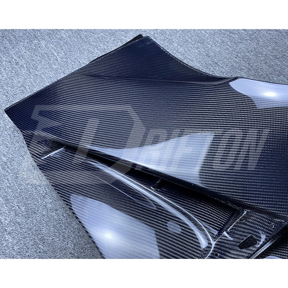 Varis 18 Ver. Style Carbon Fiber Front Fender With Bumper Extension Cover For Nissan R35 GTR 2017-2023