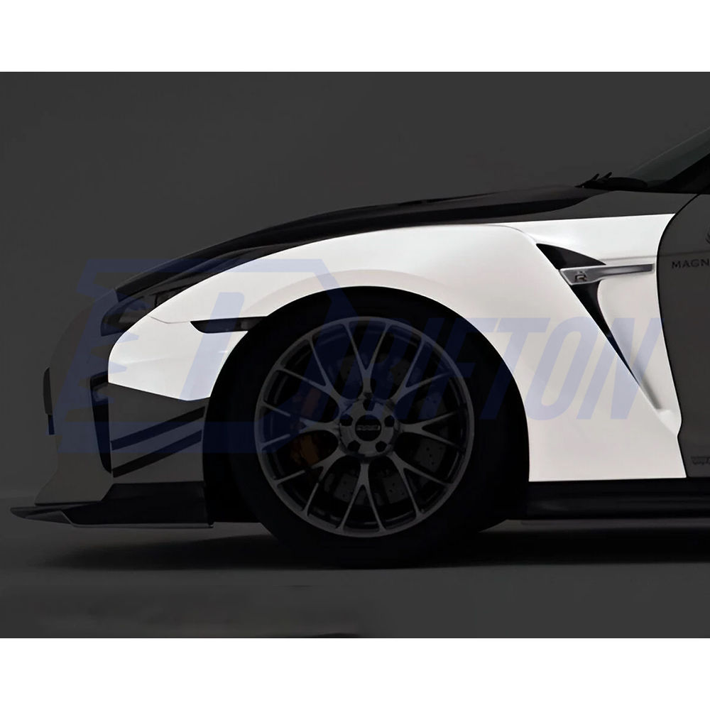 Varis 18 Ver. Style Glass Fiber Front Fender With Bumper Extension Cover For Nissan R35 GTR 2017-2023