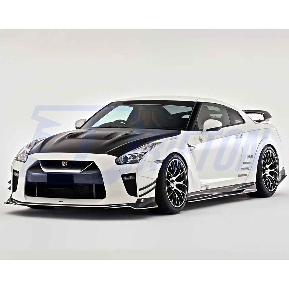 Varis 18 Ver. Style Glass Fiber Front Fender With Bumper Extension Cover For Nissan R35 GTR 2017-2023