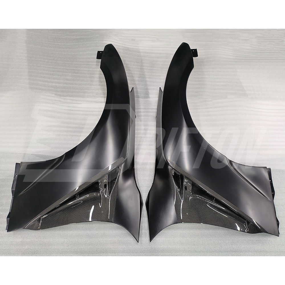 Varis 18 Ver. Style Partial Carbon Fiber Front Fender With Bumper Extension Cover For Nissan R35 GTR 2017-2023
