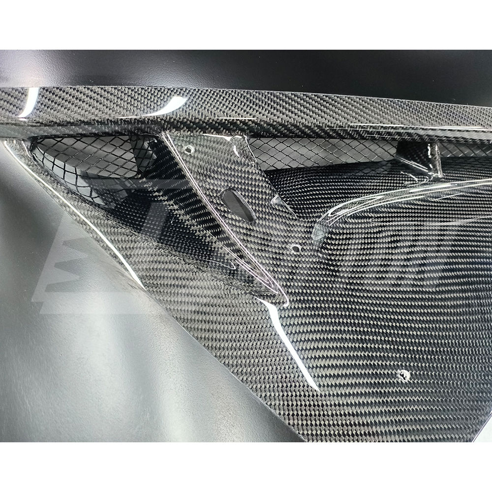 Varis 18 Ver. Style Partial Carbon Fiber Front Fender With Bumper Extension Cover For Nissan R35 GTR 2017-2023