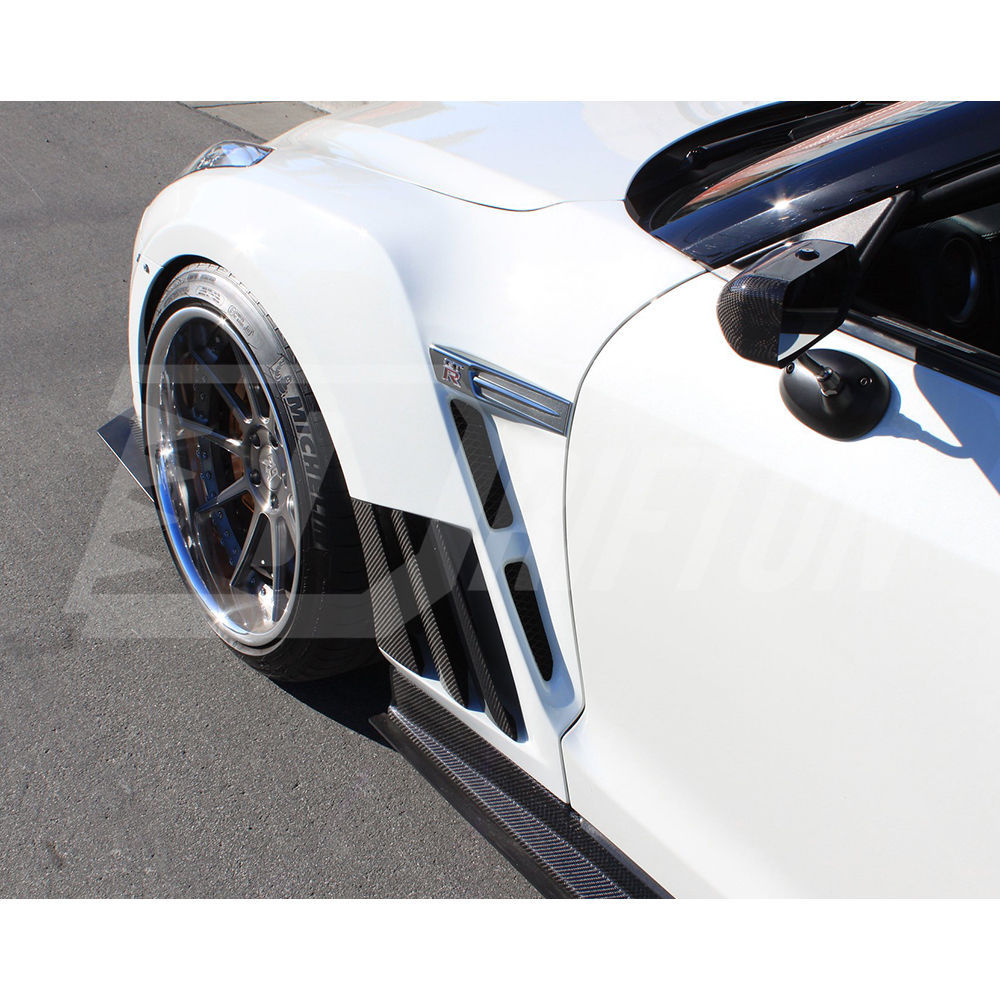 2013 Varis Style Partial Carbon Fiber Wide Fender Set For Nissan R35 GTR 2008-2011