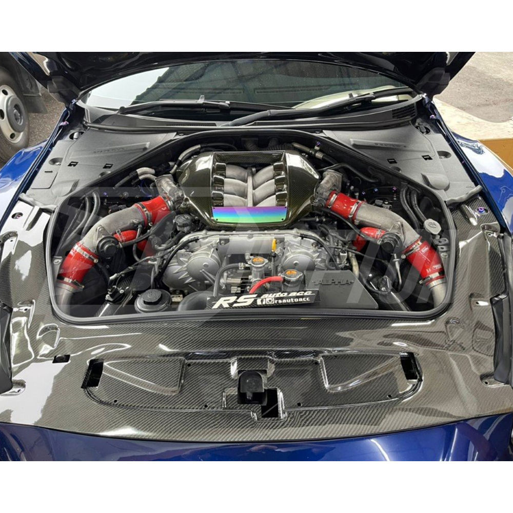Garage Defend Style Carbon Fiber Engine Bay Radiator Cooling Panel For Nissan R35 GTR 2008-2024