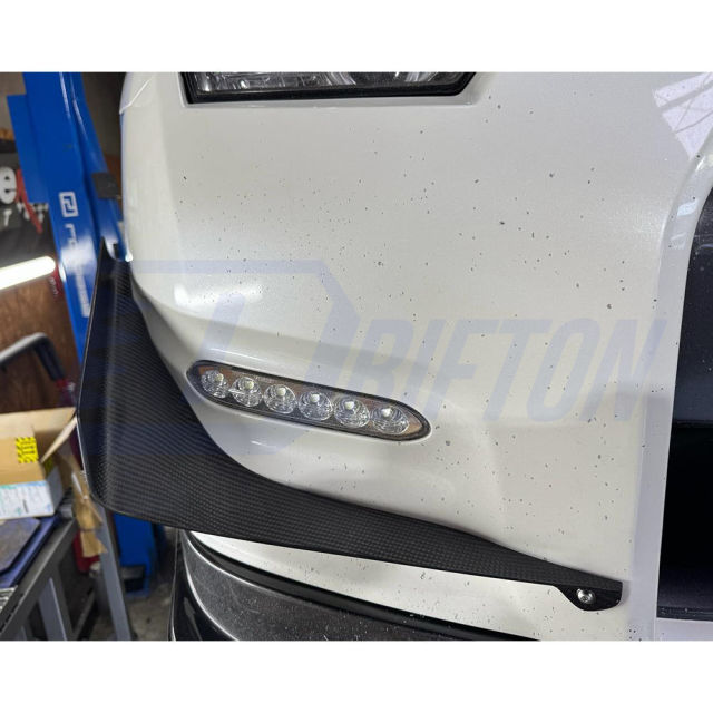 Kansai Style Carbon Fiber Front Bumper Canards For Nissan R35 GTR 2008-2016