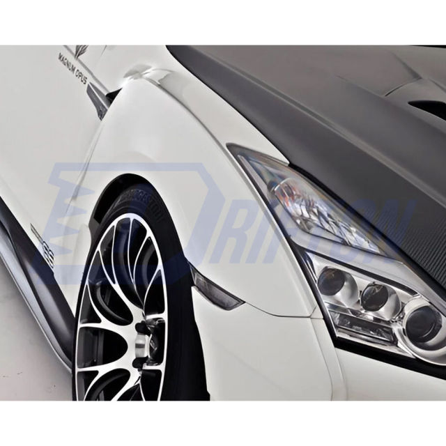Varis 18 Ver. Style Glass Fiber Front Fender With Bumper Extension Cover For Nissan R35 GTR 2017-2023