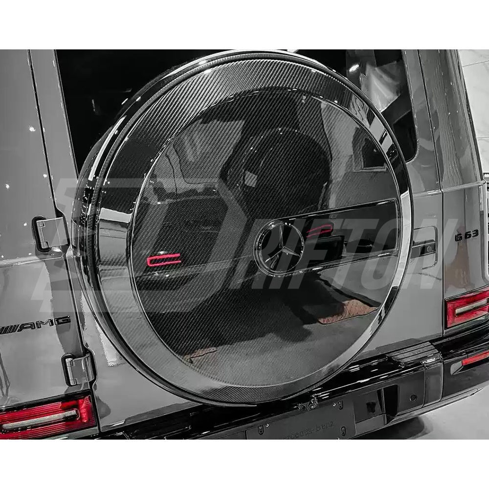 Brabx Style Carbon Fiber Wheel Spare Tire Cover For Mercedes Benz G-Class W463 2005-2018