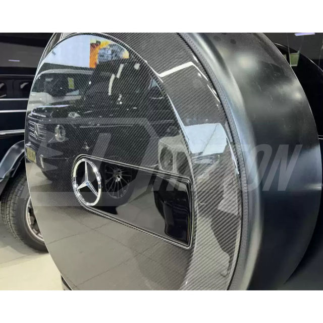 Brabx Style Carbon Fiber Wheel Spare Tire Cover For Mercedes Benz G-Class W463 2005-2018