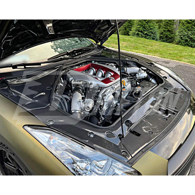 JDM Style Carbon Fiber Engine Bay Panels Replacement For Nissan R35 GTR 2008-2026