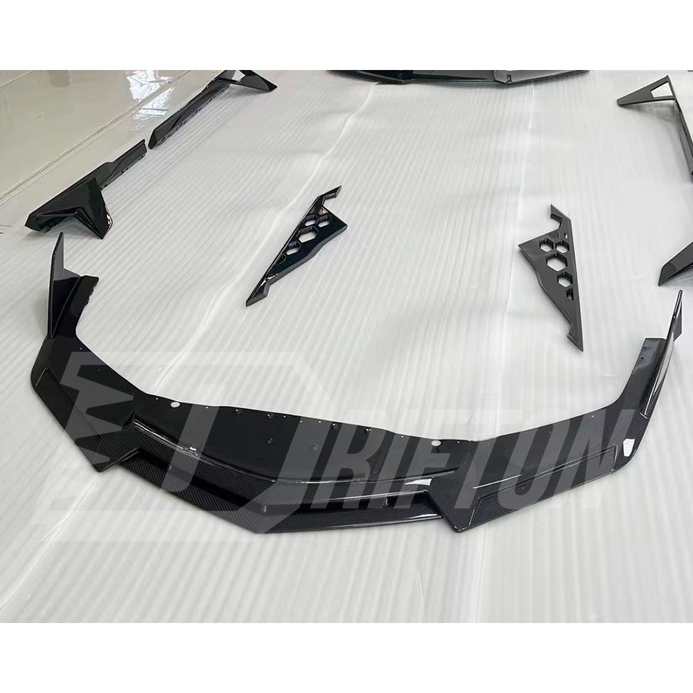 Duke Style Dry Carbon Fiber Front Lip Splitter For Lamborghini Revuelto 2023-ON