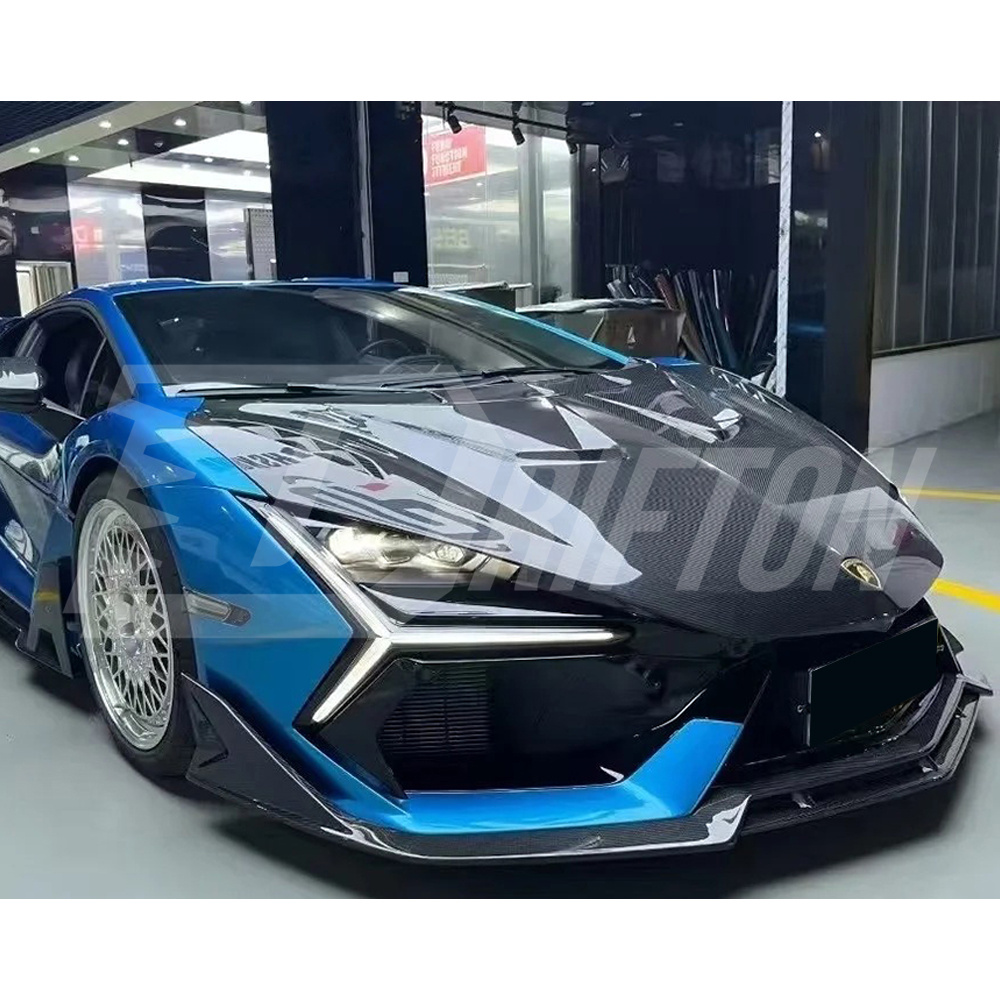 Duke Style Dry Carbon Fiber Front Lip Splitter For Lamborghini Revuelto 2023-ON