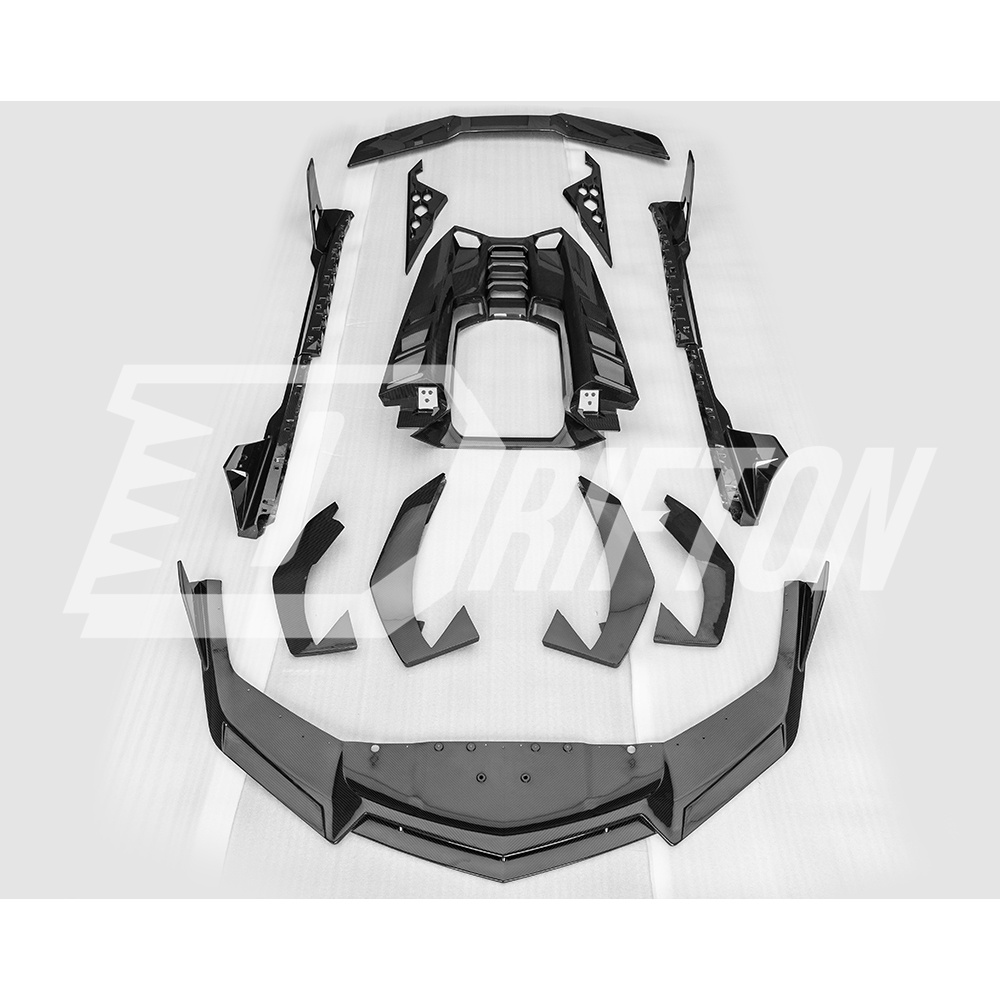 Duke Style Dry Carbon Fiber Side Skirt For Lamborghini Revuelto 2023-ON